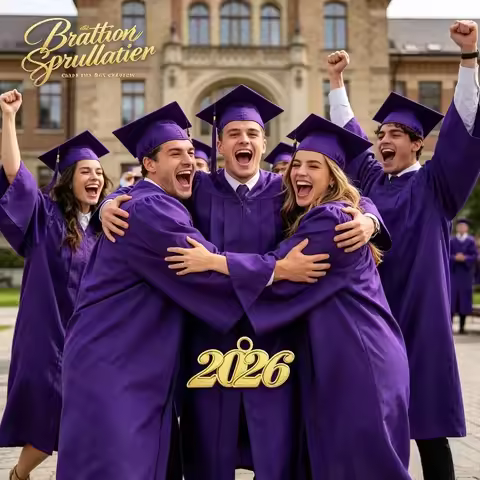 Role Playing Set Graduation Gown Set Bachelor's Degree Celebration High School Graduation Ceremony G