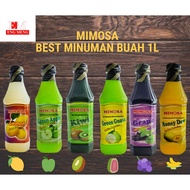 Mimosa Best Fruit Syrup 1Litre  Mimosa 水果糖浆 1Litre Mimosa Bes Minuman Buah 1L