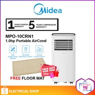Midea 1.0HP Portable Air Cond MPO-10CRN1 Air Conditioner ( R410a ) MPO10CRN1 Non-Inverter (FREE FLOOR MAT)