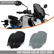 Applicable to Suzuki GSX-8S GSX 8S 2023-2024 Motorcycle windshield enlarged deflector tricolor front