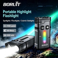 Boruit EV10 Keychain EDC LED Flashlight Aluminum Alloy IP66 Waterproof Type-C Charge Magnet Work Cam