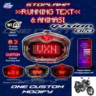 Stoplamp Running Text Animasi Vixion Old Lampu LED Stop Rem Belakang Variasi Motor Yamaha