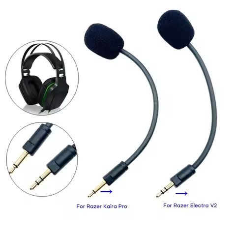 Replacement Game headphone Mic Detachable 3.5mm Microphone Boom for Razer Electra V2/ Razer Kaira Pr