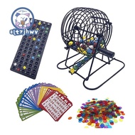 Deluxe Bingo Game Set with 6 Inch Bingo Cage, Bingo Master Board,75 Colored Balls , 50 Bingo Cards, 