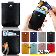 PA-HOME ID Card Holder, Pull-out Type 5 Card Pockets Mini Card Wallet, Fashion PU Leather Laminated 