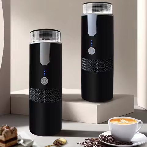 New Portable Coffee Maker Electric Capsule Ground Coffee Brewer Portable Coffee Machine Fit Coffee P