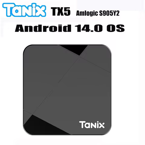 TANIX TX5 Smart Android 14 TV Box Amlgoic S905Y5 4K HD 3D 100M LAN ROM 16G 32G 64G