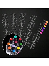 120入袋美甲圓形顏色表，指甲油膠漆顏色展示板瓶底和瓶蓋顏色卡攝影工具豆甲尖