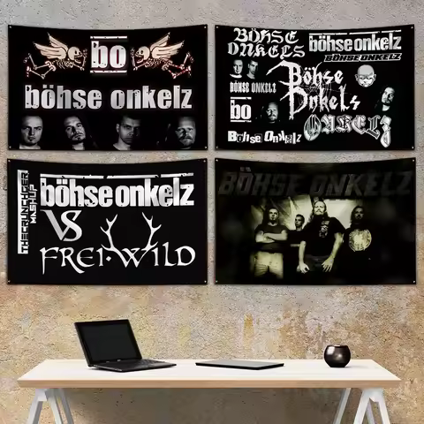 3x5 Ft Rock O-onkelzs Band Flag Polyester Digital Printing Banner For B-bohses Garage or Out door De