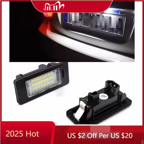 Hot Emblems For BMW E39 E60 E90 License Plate Light 6000k White No Error Led Number License Plate Li