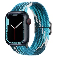 Nylon Braided Loop Strap For A*ple Smart Watch Band 49mm 45mm 44mm 42mm 41mm 40mm 38mm Elastic Brace