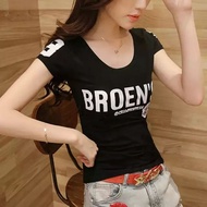 Women's short sleeved T-shirt women's Korean version slim student half sleeved bottomed Shirt Girls'