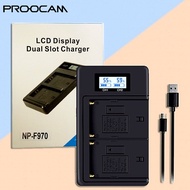 PROOCAM DC-90 DUAL CHARGER for Sony Np-F970 Np-F570 Np-F770 Battery Led Camcorder USB