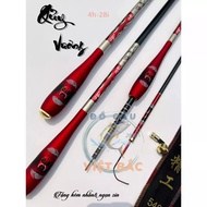 Cần câu tay Quỷ Vương độ cứng 4H chuyên đánh cảm giác câu cá gẩy rô diếc cao cấp tặng ngọn phụ Đồ Câ
