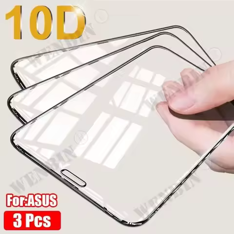 3 Pcs Tempered Glass For Asus ROG Phone 8 7 6 D Screen Protector on For Asus Zenfone 10 9 8 7 6 Full