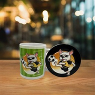 足球法鬥 陶瓷馬克杯 + 杯墊 | 禮品套裝
