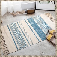 (RSDF) Nordic Cotton and Linen Floor Mats Ethnic Carpets Non-Slip Mats Doormats in the Bedroom