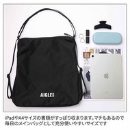日單附錄包AIGLE 新款潮牌輕便黑色雙肩揹包/單肩包/後背包