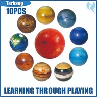 Contents of 10 Planet-Shaped Elastic Ball Toys - Educational Toys - Solar System Planet Balls - Sola