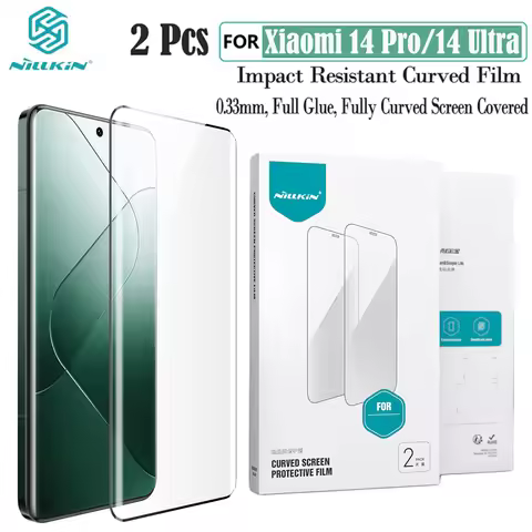 2Pcs For Xiaomi 14 Ultra Soft Film For Curved Screen Nillkin Impact Resistant Curved Film Screen Pro