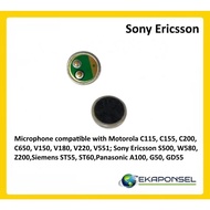 Microphone compatible with Motorola C115, C155, C200, C650, V150, V180, V220, V551; Sony Ericsson S5