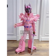 halloween halloween costume kids Girls Halloween Day Environmental Protection Catwalk Pink Mecha Tra