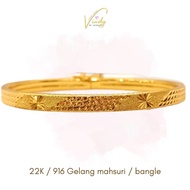 VINDYMY 916/22K GELANG EMAS MAHSURI / BANGLE