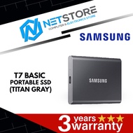 SAMSUNG T7 BASIC PORTABLE SSD (1TB,2TB) - TITAN GRAY
