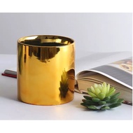 Gold Coloured Ceramic Vase. Avase205