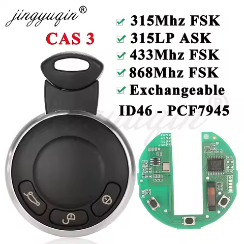 jinyuqin Cas3 Car Key Remote 315/315LP/433/868Mhz ID46-7945 For Bmw Mini Cooper R56 R57 Paceman Road
