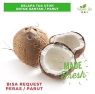 Kelapa Tua Utuh PER BIJI Untuk Santan / Parut Fresh Coconut Buah Segar