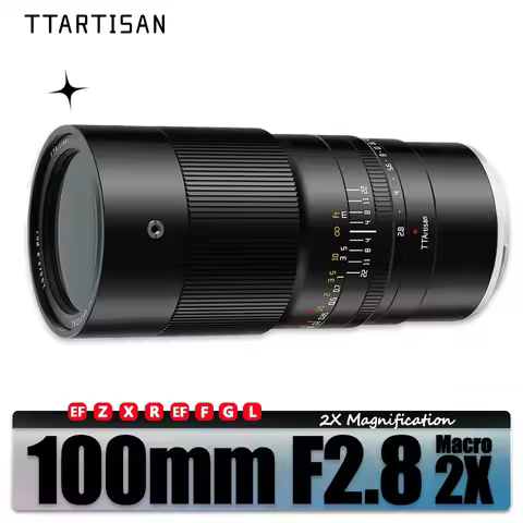 TTARTISAN 100mm F2.8 Macro 2x Lens for Insect Photography with Sony E Fuji XF GFX Canon RF EF Nikon 