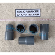 PVC REDUCER SOCK 1/2" X 3/4" TRILLION