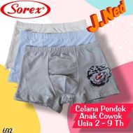 J692 (3-12 Pcs) Sorex Kids Boys' Shorts, Boys' Boxer Briefs Size S-Xl (2-9 Years)