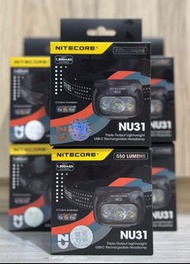🔥全新行貨現貨🔥 Nitecore NU31 550lm 遠+泛+紅 USB-C 充電頭燈 (灰色 / 藍色 / 橙色)