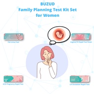 BUZUD Family Planning Test Kit Set For Woman (FSH Urine,Vaginal PH,LH Ovulation&Pregnancy)