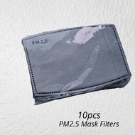 10pcs PM2.5 Activated Carbon Mask Filters 5 Layers Replacement