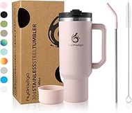 hydro2go® 1200 ml/40 oz Thermal Mug, Coffee Mug to Go, Insulated Mug with Handle & Straw, Travel & C