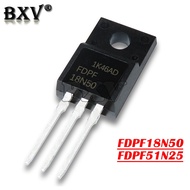 10PCS/LOT FDPF18N50 18N50 500V 18A N-Channel MOSFET TO-220F FDPF51N25