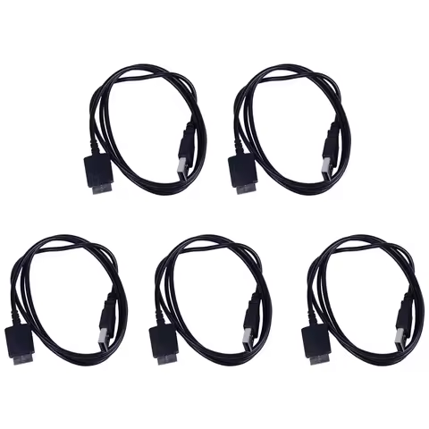 5X USB Data Charging Cable Cord For Sony Walkman E052 A844 A845 MP3 MP4 Player Black-VVNB