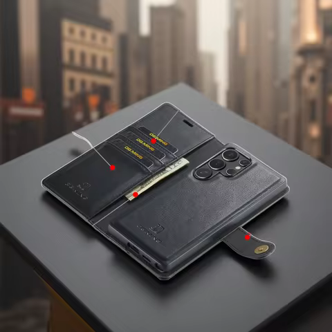 DG.MING for Google Pixel 6 7 8 9 10 Pro XL/Pixel 8A 7A 6A 9A Detachable 2-Folding Leather Wallet Cas