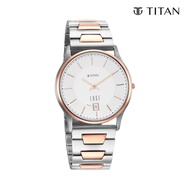 Titan Quartz Analog Silver Dial Stainless Steel Strap Watch for Men 1683KM01