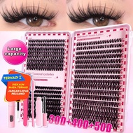 DIY False Eyelash Extension Set, 5-Piece 30D 40D 8D Mixed 8-16mm with Raincoat Glue