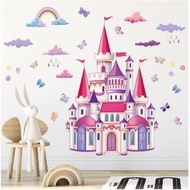 Thai Stock ️ zsz2887 Wall Stickers Purple Castle Pattern (Wall Sticker)