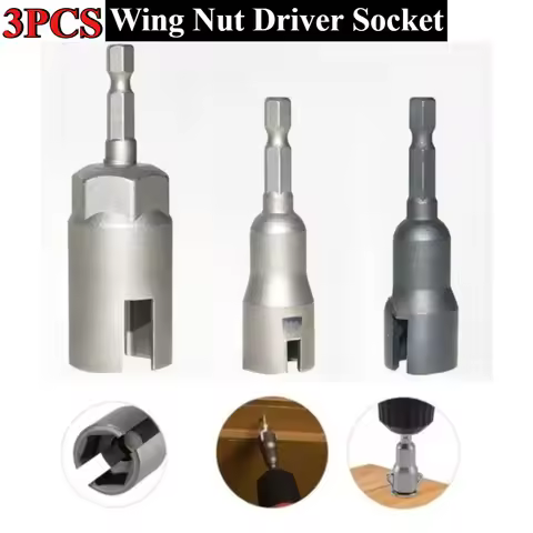 80mm 65mm Natural Slotted Butterfly Hole Socket Wrench Hexagonal Handle Electric Screwdriver Wing Nu