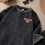 T-shirt Ys Buyer Short Sleeve T-shirt | Lotso Amigo Motif | Oversized Black Washed Cotton T-Shirt