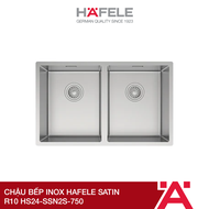 [New] Chậu bếp Inox Hafele Satin R10 HS24-SSN2S-750