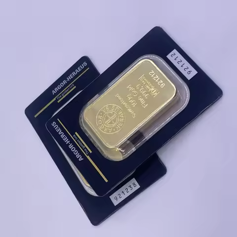 100g Argor-Heraeus Switzerland 24k Gold Bar Sealed packaging serial number Gold Bar Switzerland Cert