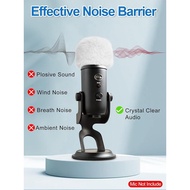 Pop Filter for Blue Yeti Microphone, Furry Mic Windscreen Cover Compatible with AM8, SoloCast, Yeti 
