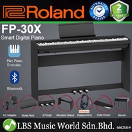 Roland FP-30X 88 Key Digital Piano Complete Package with Wooden Stand and Pedal - White (FP30X FP30 